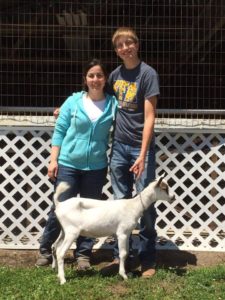 2015 IDGA Share-A-Kid winner Justin Bernard with donor Tina Manning of Azorean Dairy Goats